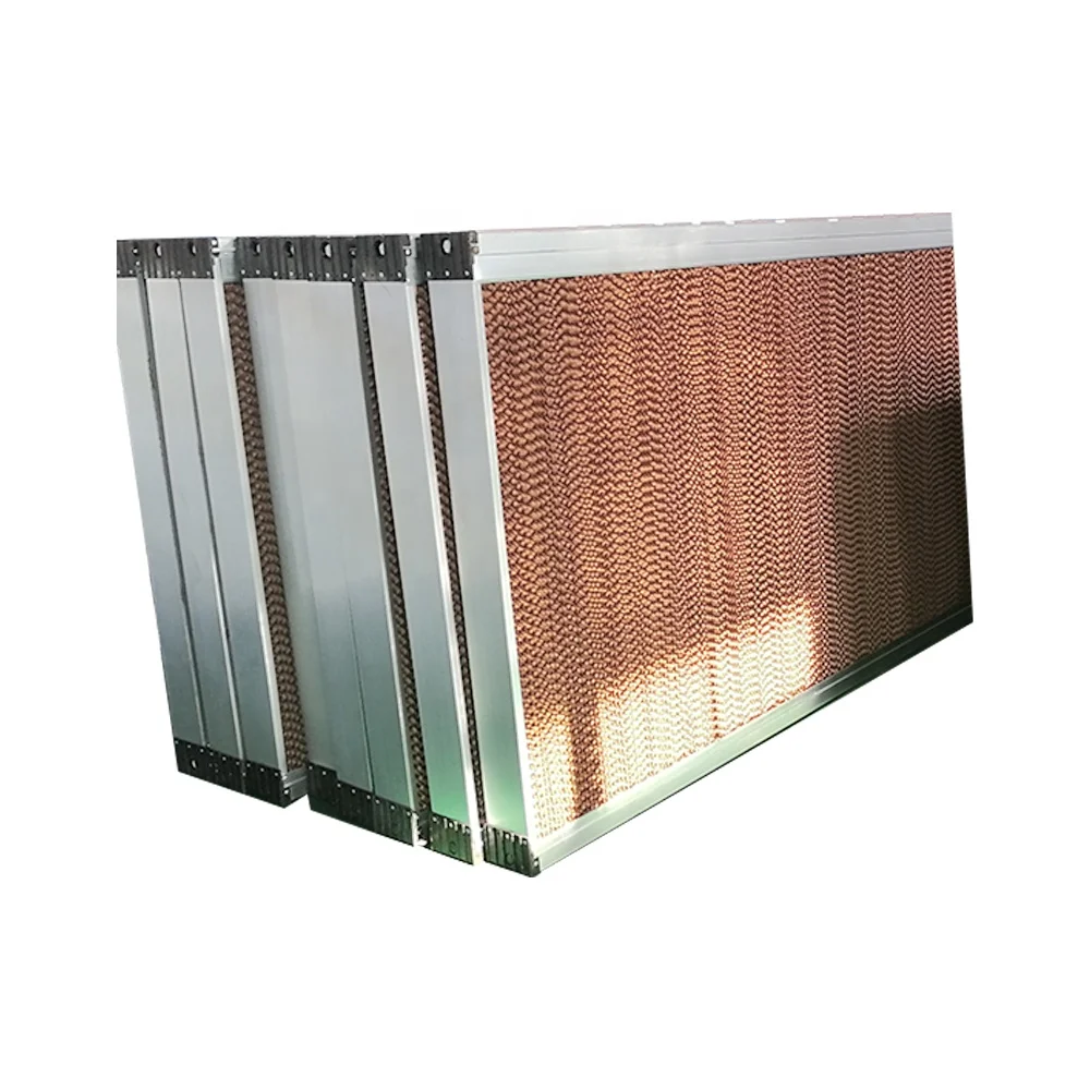 High-Performance Greenhouse Cooling Pad Wall Honey Comb Cooling Pad For Pig And Poultry Farm Cooling Pad Kraft Paper
