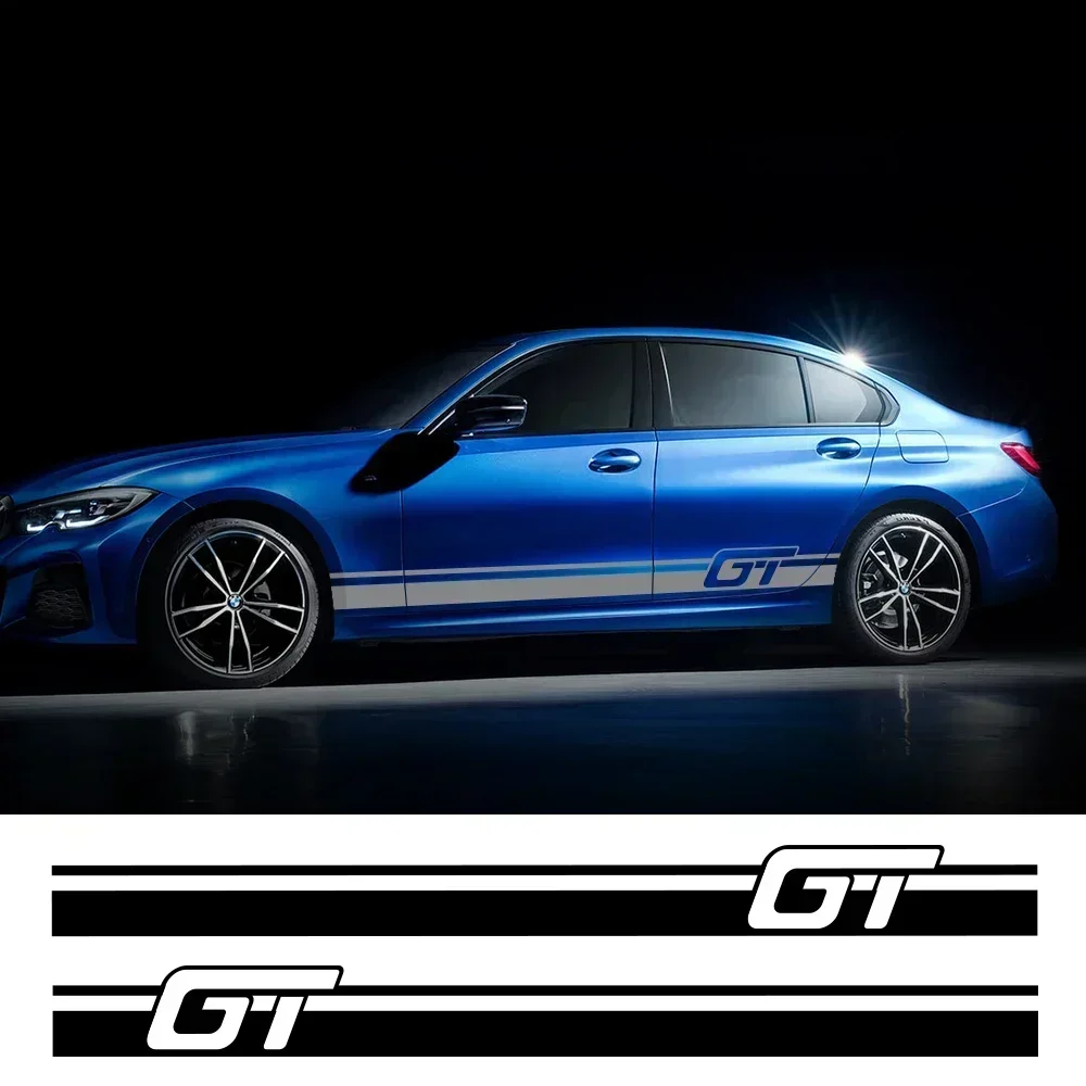 

2pcs Sports Car Side Sticker for Audi BMW Ford Volkswagen Toyota Renault Peugeot Tuning Accessories Auto Vinyl Film Racing Decal