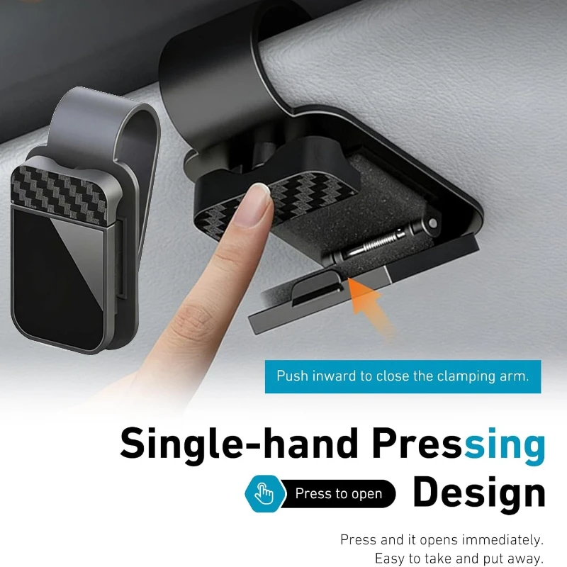 Car Sunglasses Clip Sun Visor Glasses Holder Card Ticket Holder Stable Storage Clips Eyeglasses Hanger Car Interior Accessories