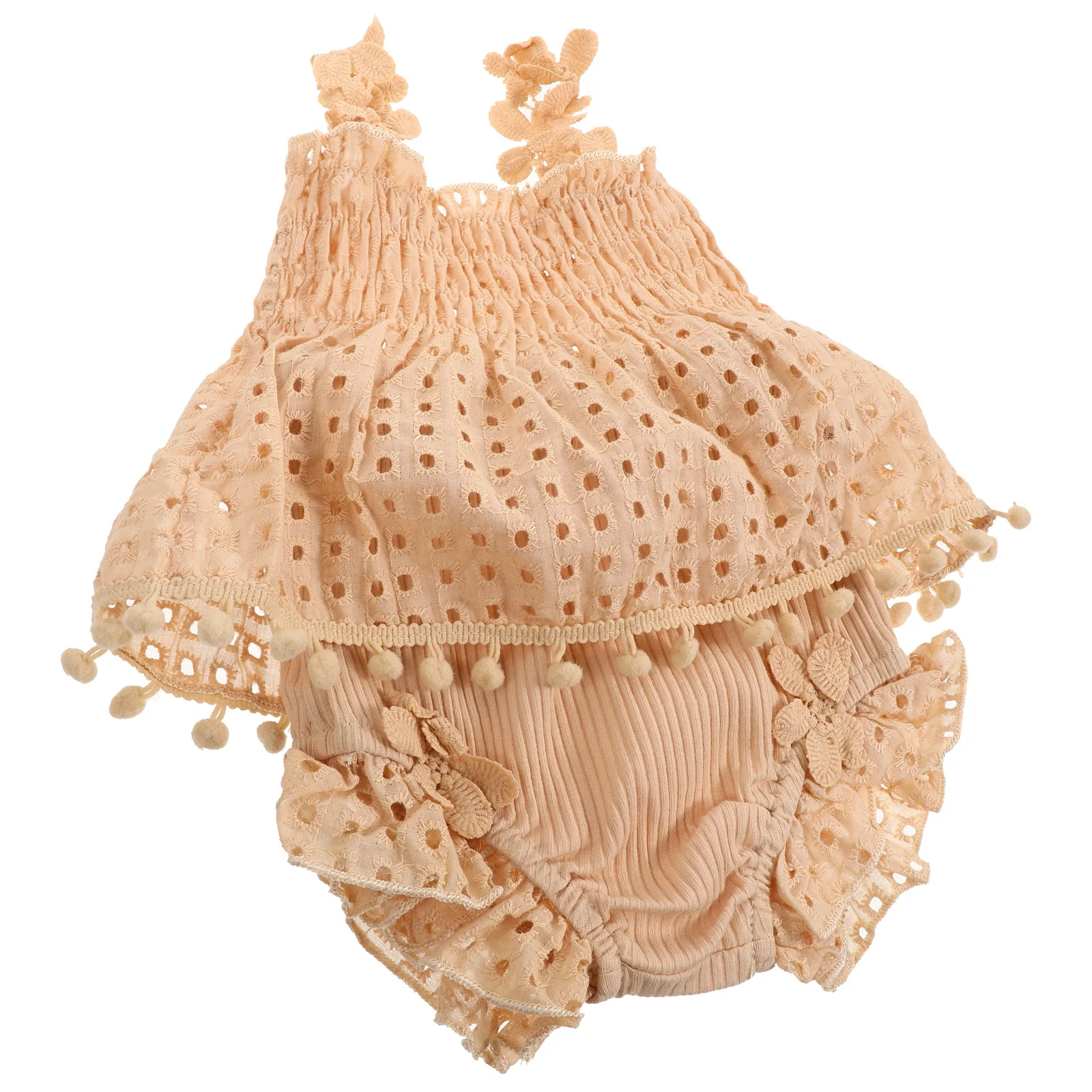 

1 set 1 Set Baby Girl Outfit Cotton Top Shorts Set Infant Newborn Clothing For Party Birthday Christmas Photo Daily Wear