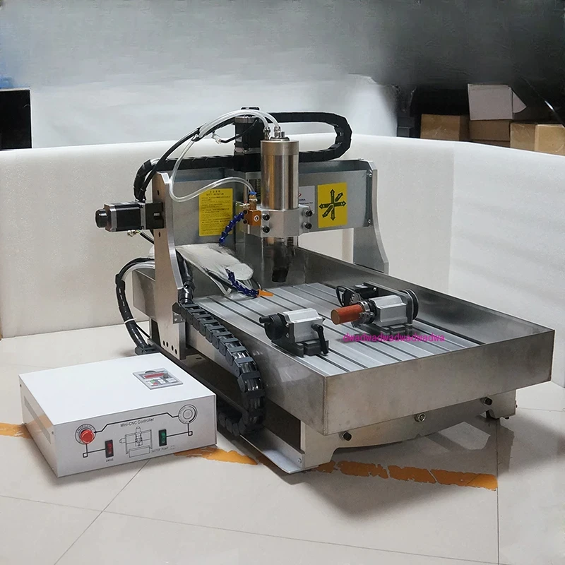 4 Axis Wood CNC Router 6040 2200W Metal Engraver 1500W 3040 USB Port PCB Milling Cutting Drilling Machine with Sink