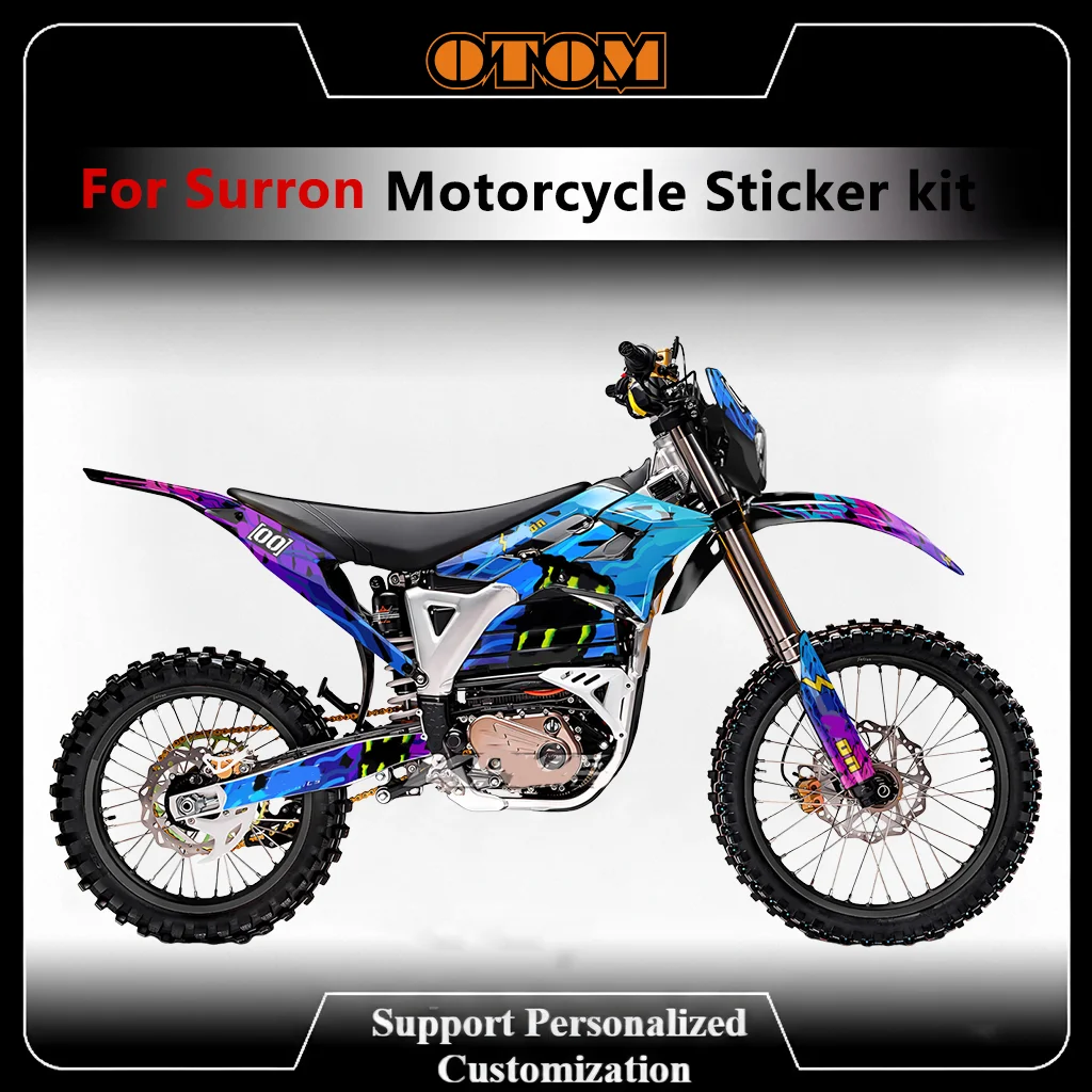 

For STORM BEE Motocross Graphic Background Decals SUR-RON Holographic Gravel Customize Stickers Kit