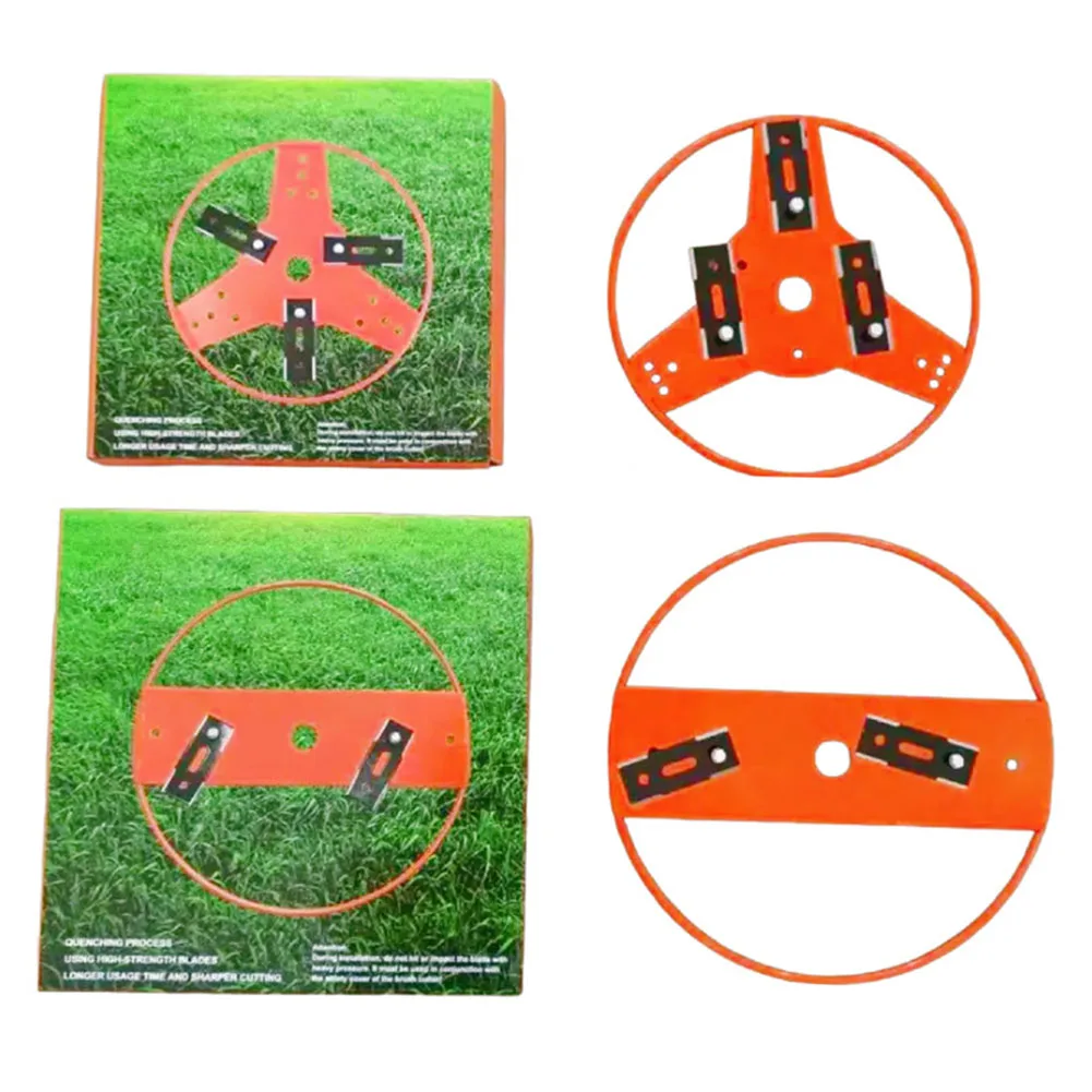 Orange Steel Grass Trimming Disc 26.5cm 31cm Multifunctional Lawn Mower For Garden Weeding Cutting Protection Tool Accessory