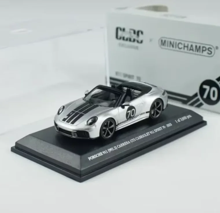 Minichamps 1: 64 Porsche 911 992 Carrera GTS Cabriolet Diecast Auto Model Simulatie Statische Display Auto Model Jongen Collectie Gift