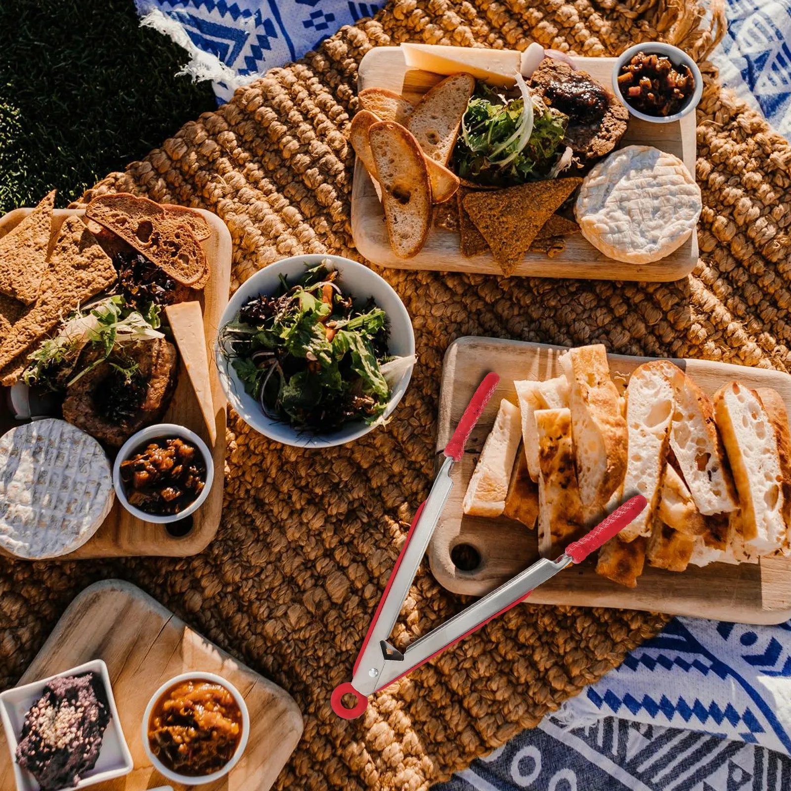 

Christmas Food Tong Stainless Steel Multipurpose Kitchen Clip For Bread Steak Bbq Serving Hanging Hook Design Kitchen Supplies