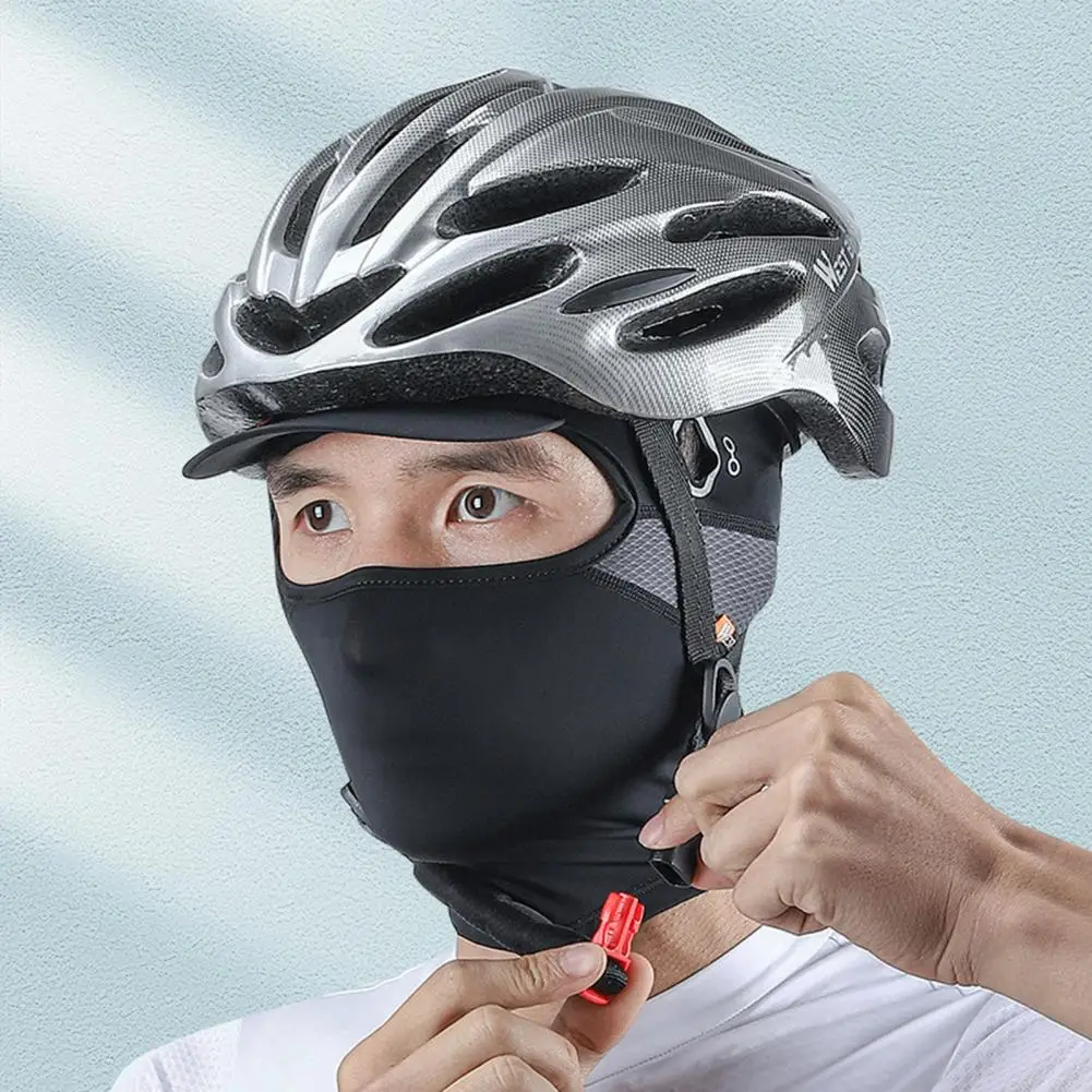 

Sports Face Guard Useful Sweat Absorption Washable Summer Bike Helmet Lined Face Guard with Hat Brim Cycling Accessories