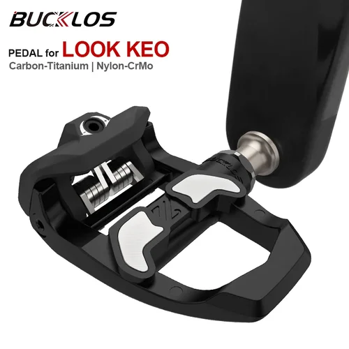 Pedales de bicicleta BUCKLOS para LOOK KEO, pedales automáticos para bicicleta de carretera, pedales autoblocantes ultraligeros de nailon y carbono para piezas de ciclismo Keo