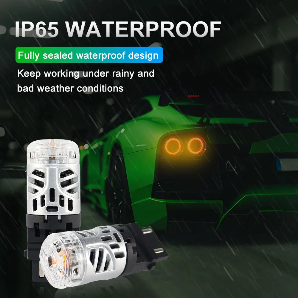 10Pcs Canbus T20 LED 7443 W21/5W Led Bulbs 1156 7440 WY21W W21W Reverse Parking Lamps Daytime Running Light No Error 6500K 12V