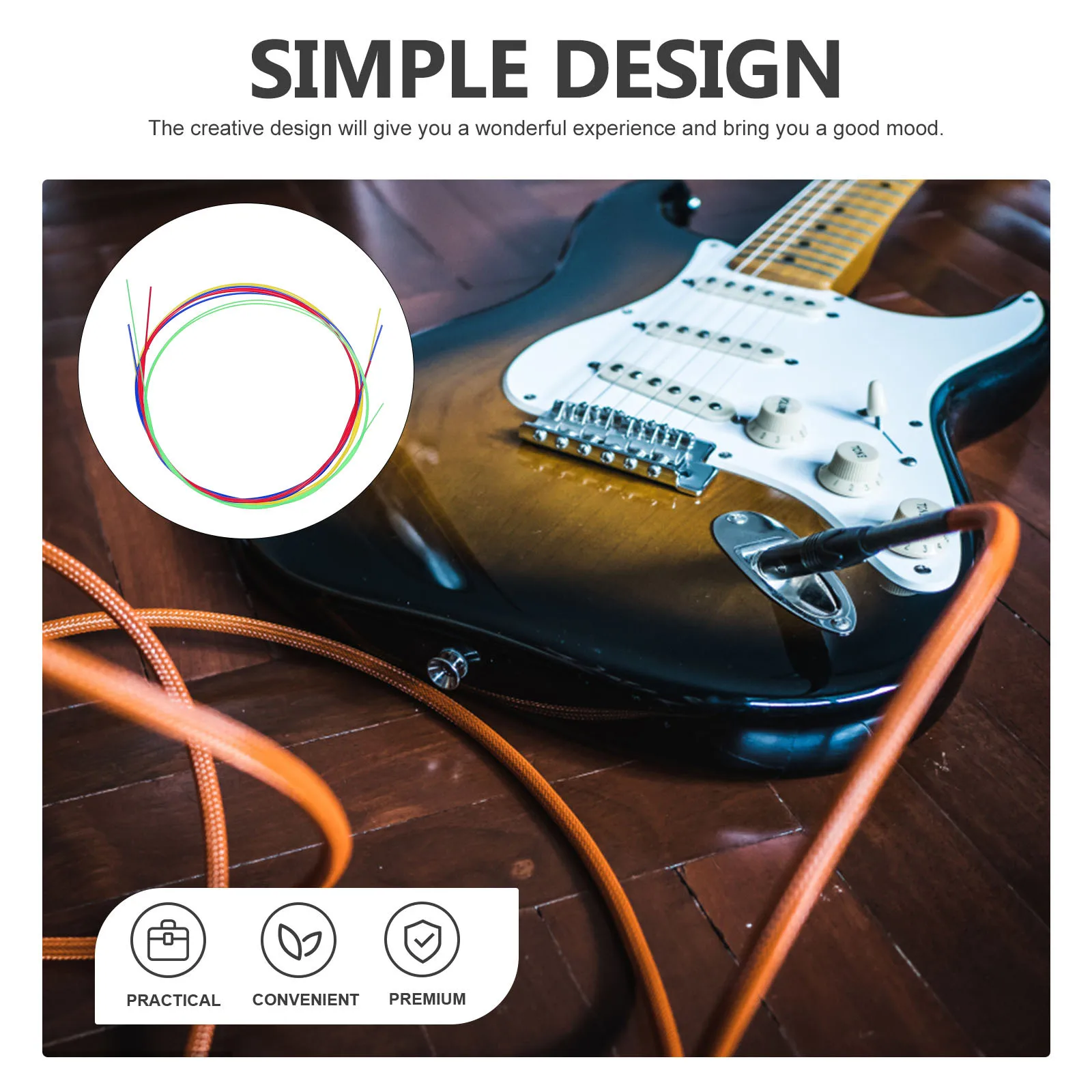 

Replacement Durable Nylon String Long Lasting Colorful Ukulele Strings Parts Sturdy Ukulele String Accessories