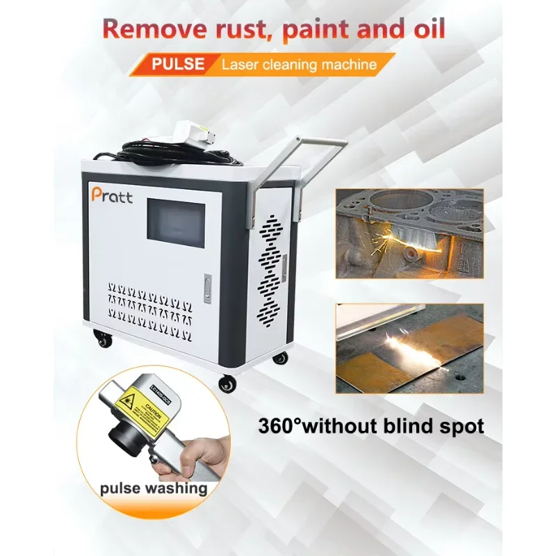 Cnc 100w 200w 300w 500w Handheld Pulse Metal Wood Stone Fiber Laser Cleaning Machine Rust Painting Removal On Sale