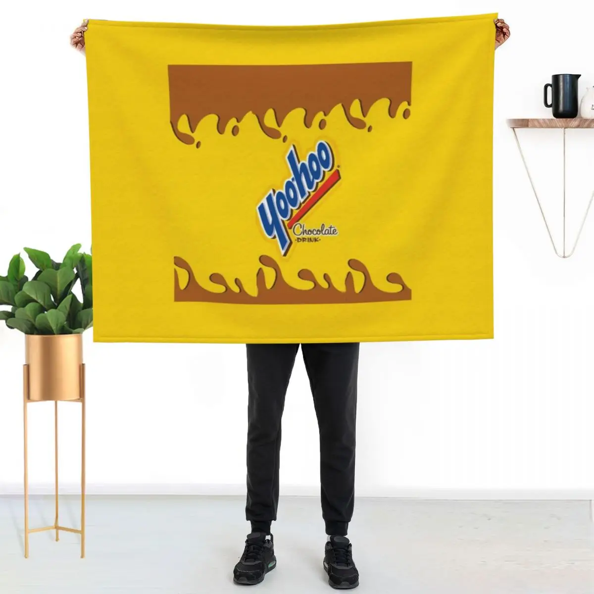 yoohoo chocolate milk Throw Blanket Luxury Thicken Camping warm for winter Loose Cute Plaid for winter Blankets