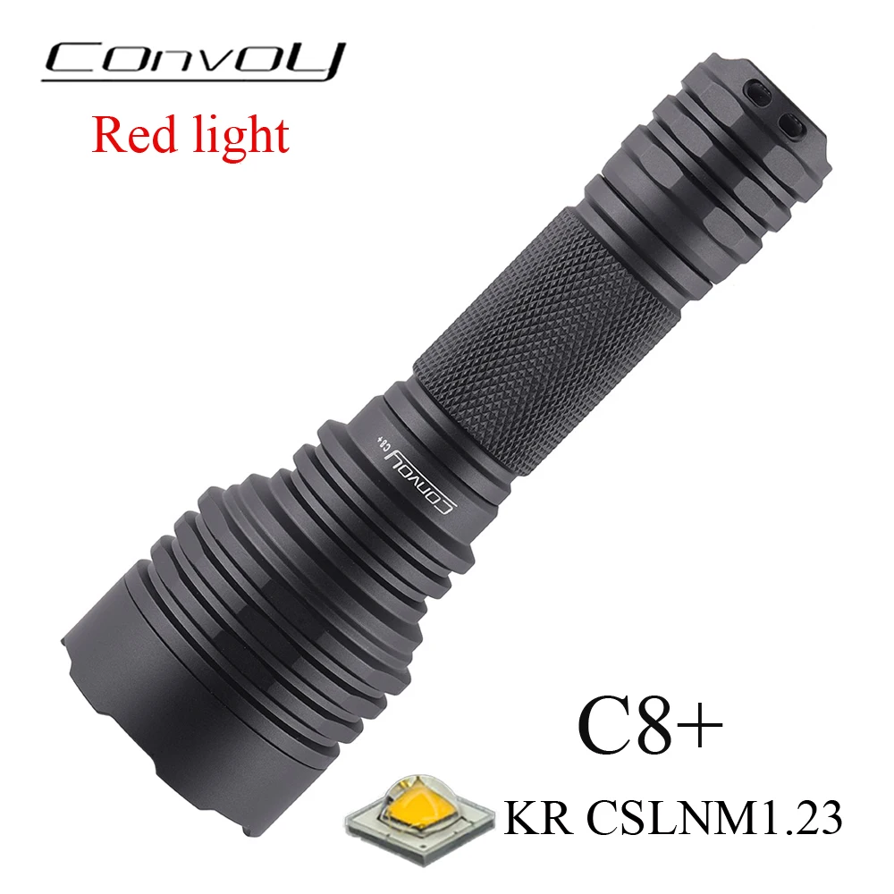 レッドライトコンボイ懐中電灯-c8-プラス-kr-cslnm123-sst-20-dr-led-ランテルナ-18650-トーチフラッシュライトポータブル狩猟キャンプランプ