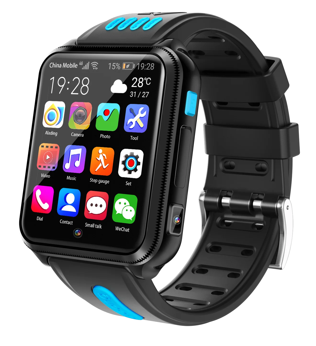 Android 9.0 Smart 4G Remote Camera GPS WI-FI Trace Locate Kids Student Google Play Bluetooth Smartwatch Video Call Phone Watch