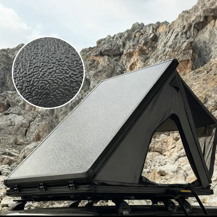 Aluminium Rooftop Tent Alloy Roof Tent Automatic Hydraulic Car Outdoor Tent Self-Driving Tour Hard Shell Triangular Four-Season