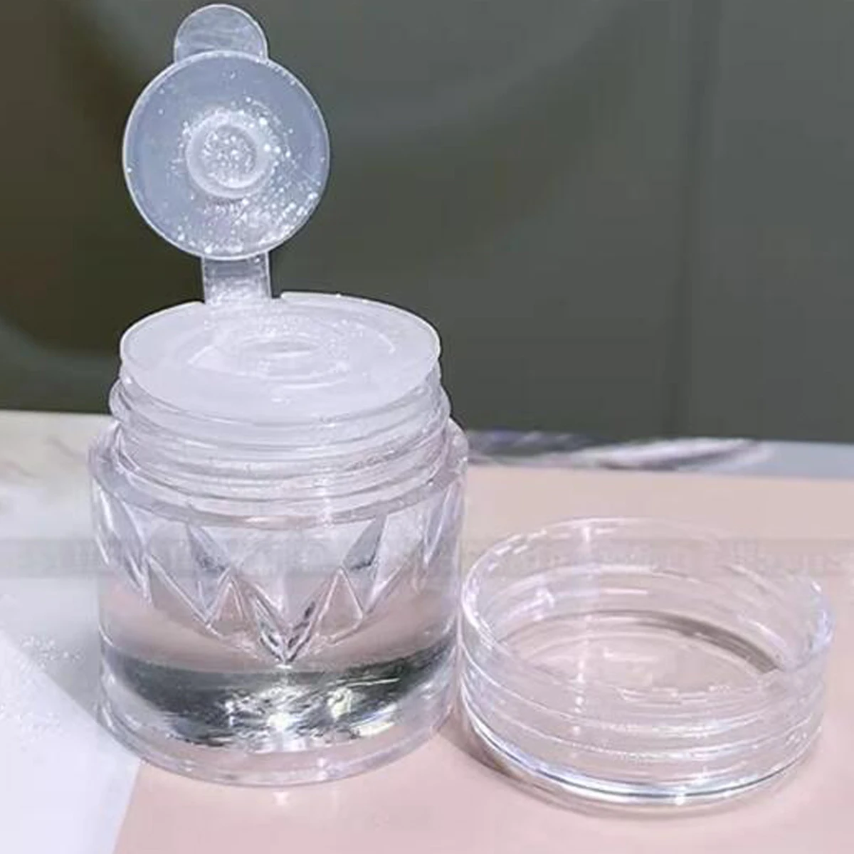 1 Gläser, spiegelhell beschichtetes Aurora-Chrompulver für Nägel, Mondlicht, perlweißes Reibpulver, Maniküre, Chrom-Blitzstaub, 0,5 g – Detail 6