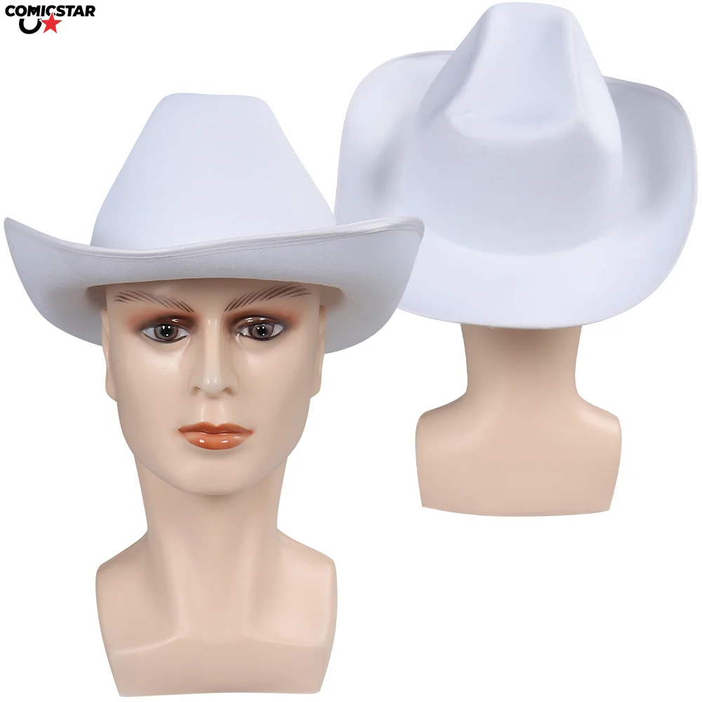 

White Cowboy Hat Ken Cosplay Cap Fashion Caps Costume Accessories Adult Men Halloween Carnival Party Disguise Suits Props