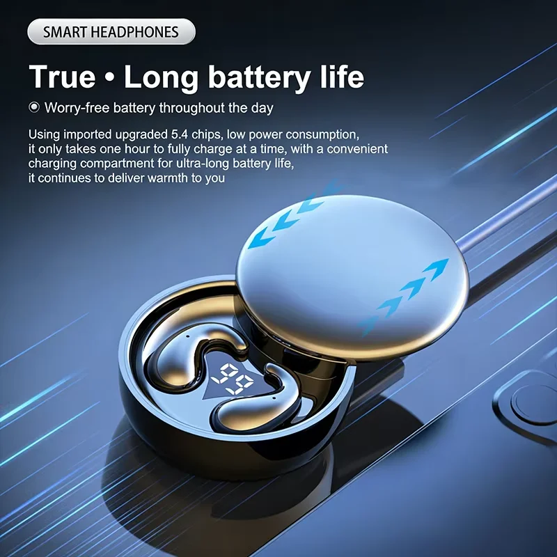 SK28 Sleep Earphones Wireless Headset 5.4 With Comfortable Wearing Touch Control Headphone Earbuds For All Mobile Phone