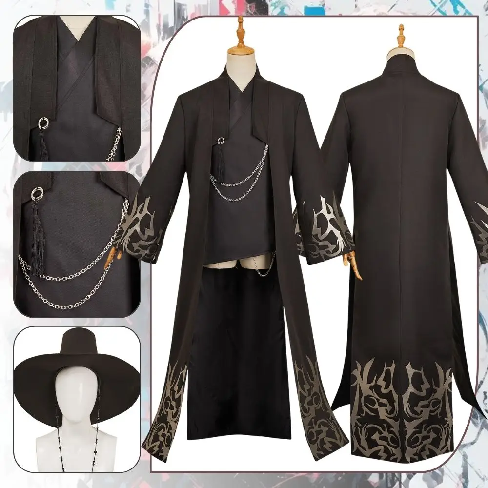 

Jinu Saja Kpop Demon Hunters Cosplay Costume for Men Uniform Hat Wig Roleplay Boy Group Idol Outfits Halloween Carnival Suit