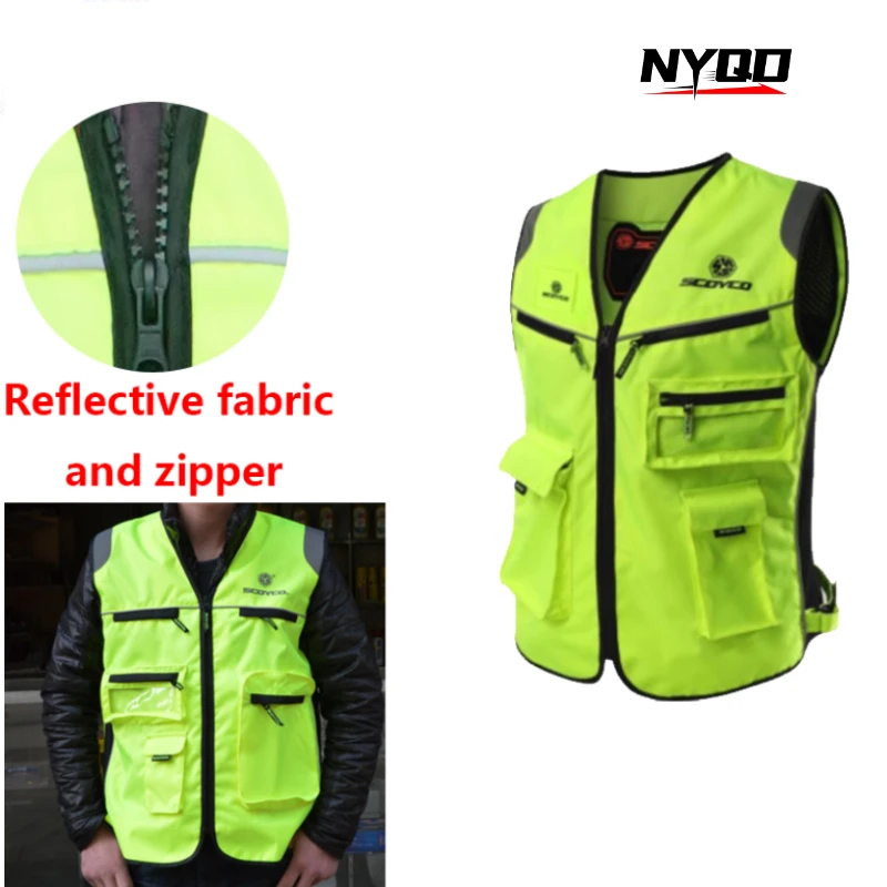 

SCOYCO JK30 Motorcycle Reflecting Vest Off-Road Racing Vest Summer Motorcycle Jacket Men Reflecting Vest Motorcycle Accessories