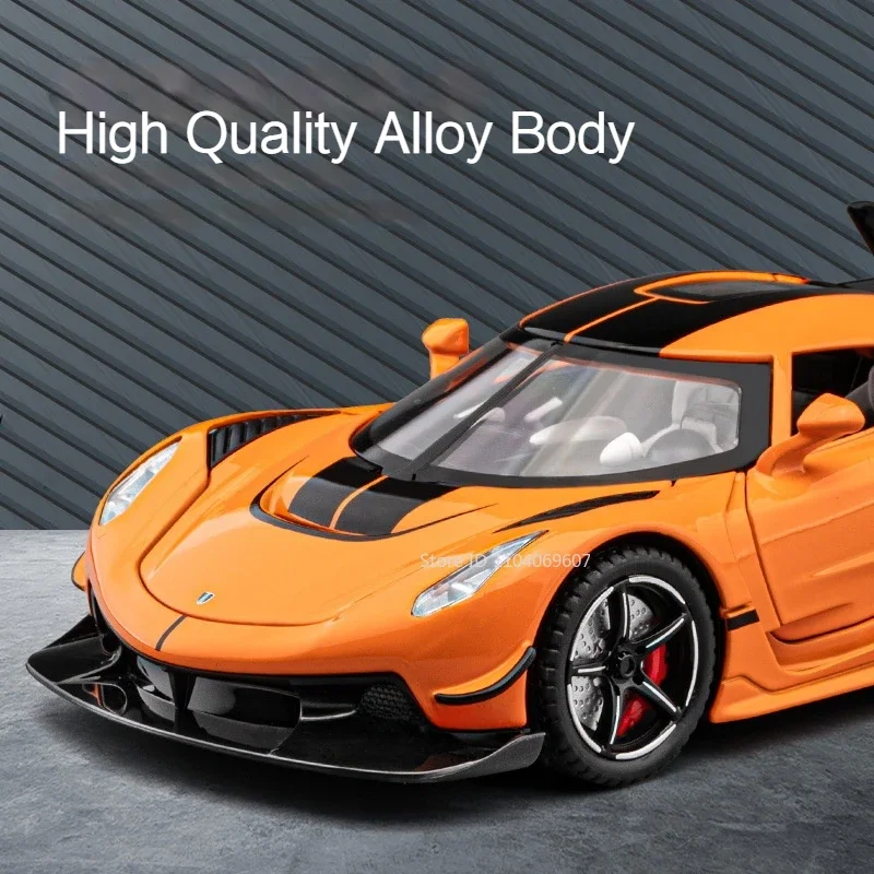 Antike Skala Jesko Super Auto Modell Spielzeug Metall Druckguss leichte Musik zurückziehen Sportwagen Modelle Sammlung Rennfahrzeug Geschenk Jungen – Detail 3
