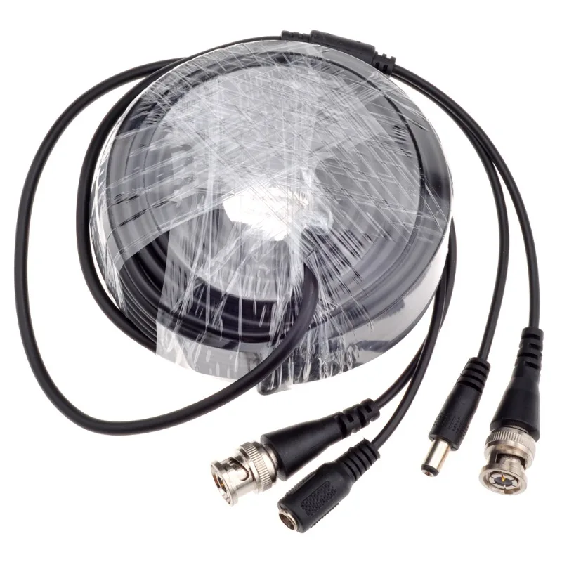 ESCAM BNC Cable 5M/10M/15M/20M/30M/40M/50M Optional CCTV Cable Video Output DC Plug Cable for AHD/Analog BNC System DVR Kit