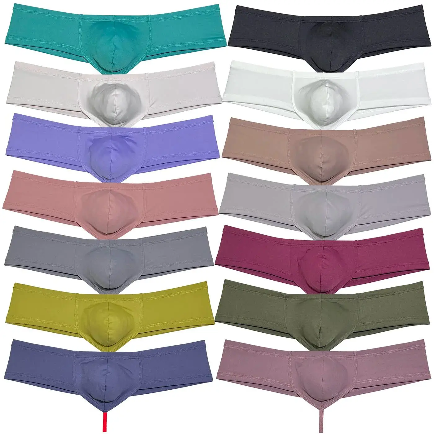 

Men's Bikini Briefs Enhance Pouch Boxershorts Soft Breathable Underwear Low-rise Elastic Thong Ultrathin Stretchy Tangas Sissy