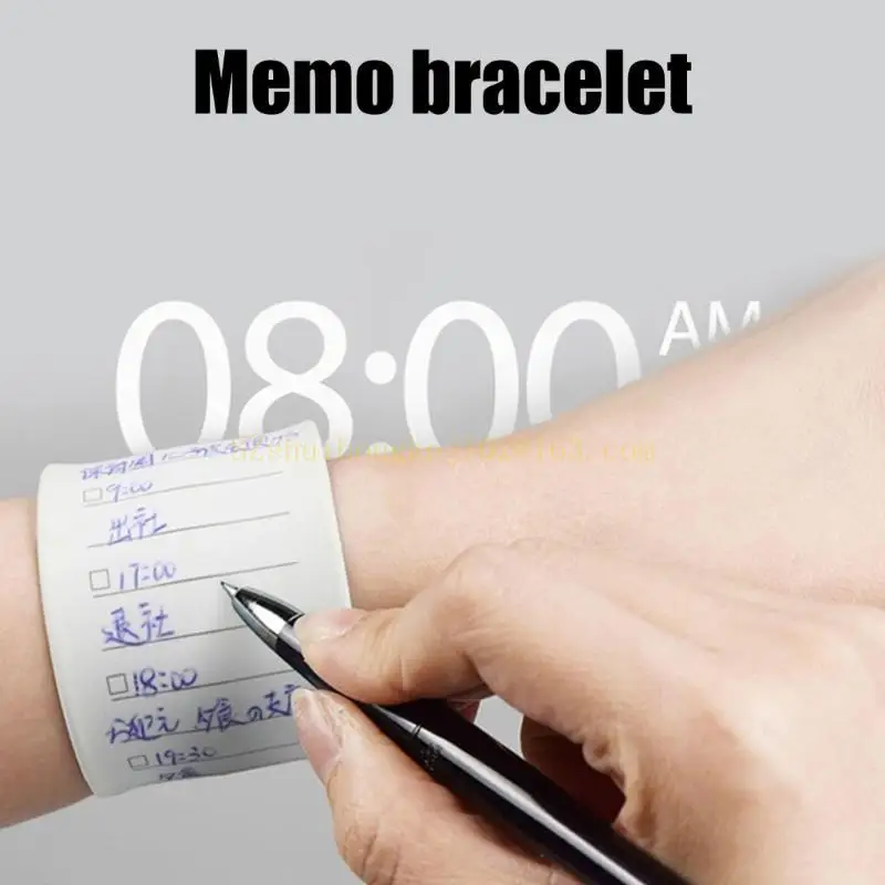 

Silicone Memo Wristbands Wearable Slap Bracelet Memo Notepad with Ruler Scale Reusable Note Wristband for Adult best sale