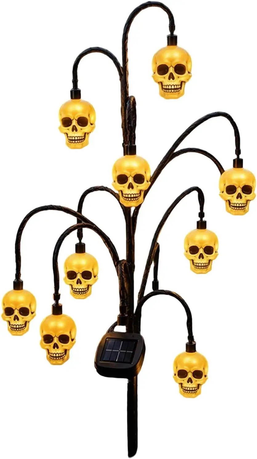 Halloween Solar Lights with Stake 20 Pumpkin LED Solar Pathway Lights