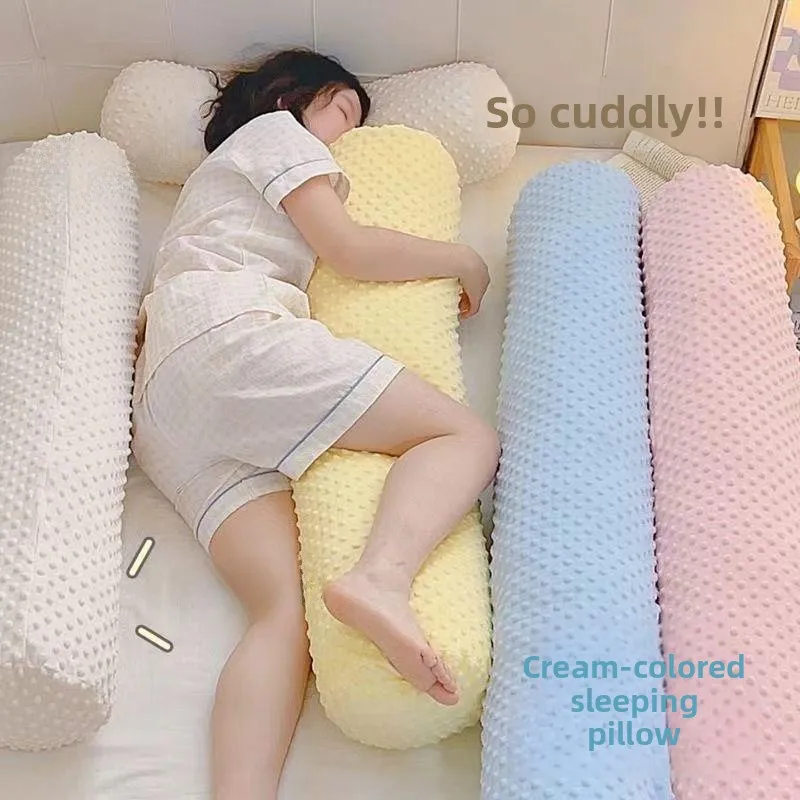 bean-fluff-long-leg-clasping-pillow-for-side-sleeping-women-pregnant-women-removable-and-washable-cylindrical-pillow-toy