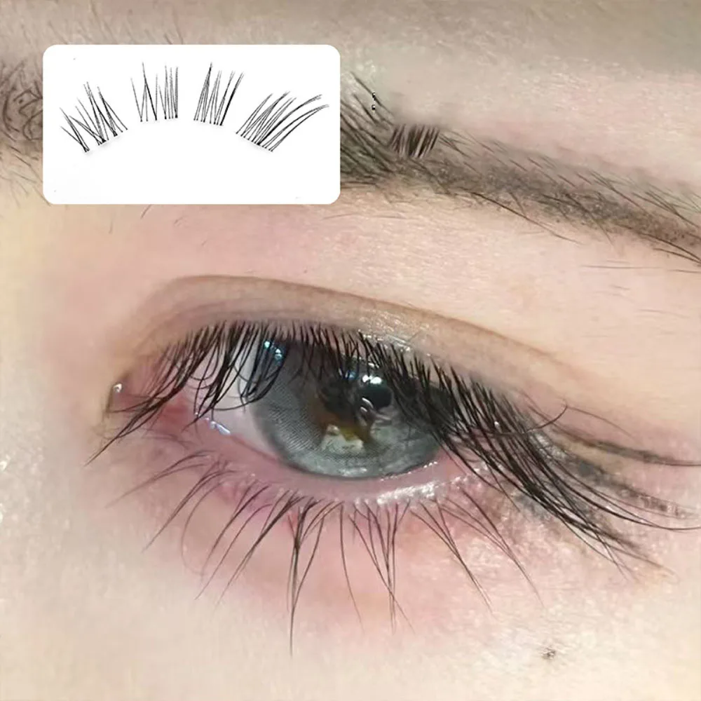 10 Rows Velvet Fog Fox False Eyelashes Natural Fairy Segmented Fake Eyelash Broken Feeling Lashes Makeup Accessories