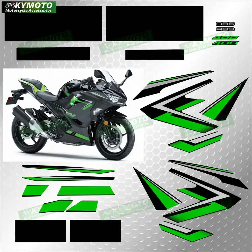 

Для NINJA400 19 EX400 2019 EX 400 NINJA 400 2019-2024 аксессуары для мотоциклов гоночный обтекатель наклейка полный комплект наклеек для автомобиля