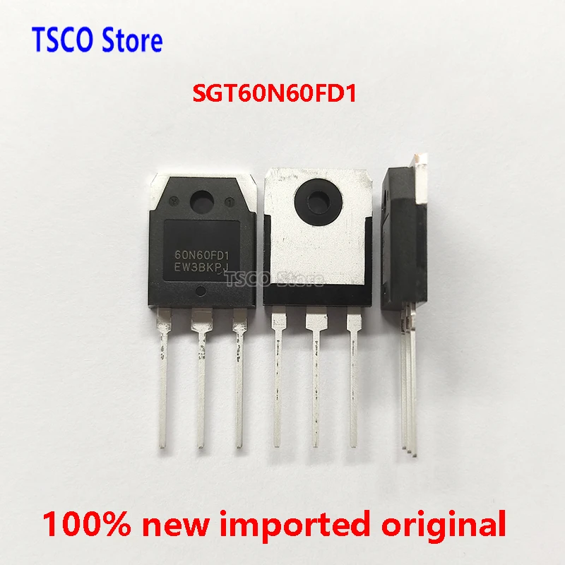 10 개  60N60FD1, SGT60N60FD1 오리지널 IGBT, 2023 + , 60A, 600V,