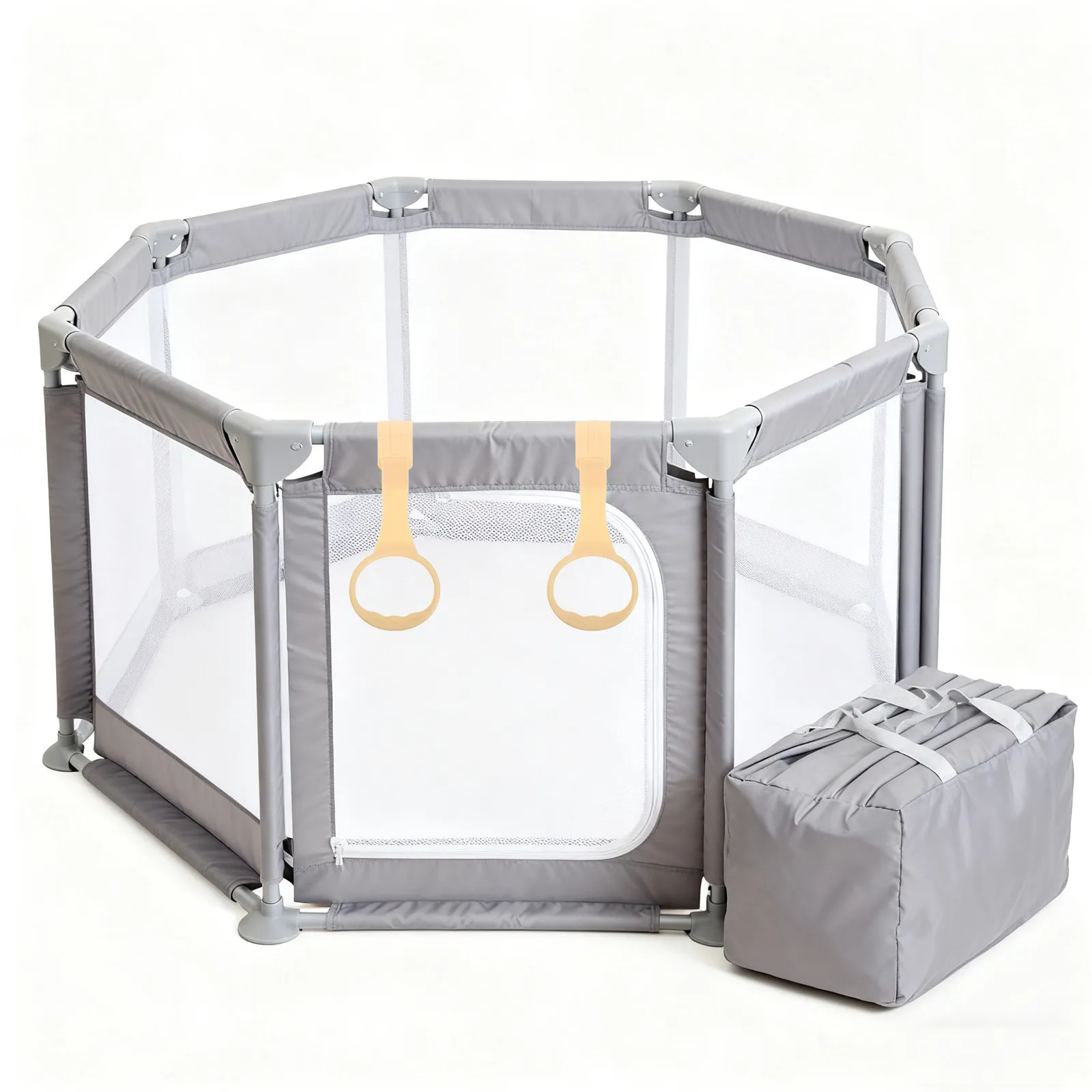 

6pcs Baby Pull Up Rings Enhanced Support For First Steps Safe Soft Material Rounded Edges Vibrant Colors Sensory Learning -