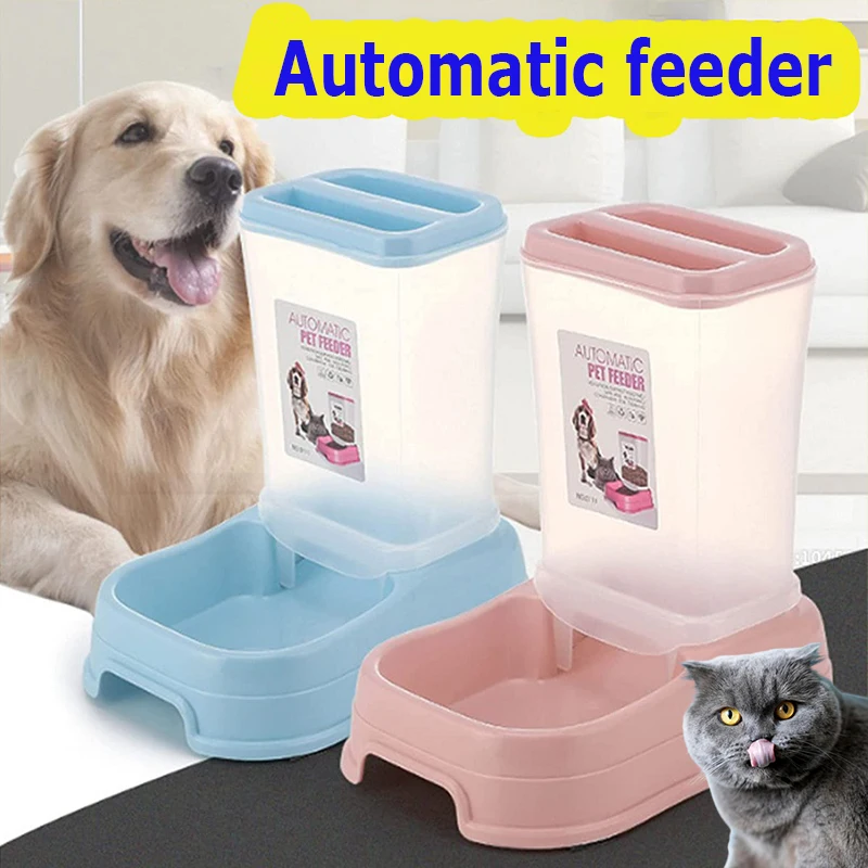 Cat Pet Automatic Feeder Drinking Bowl Large Capacity Dog Combination Grain Storage Bucket Pet Feeding Bowl Pet Supplies