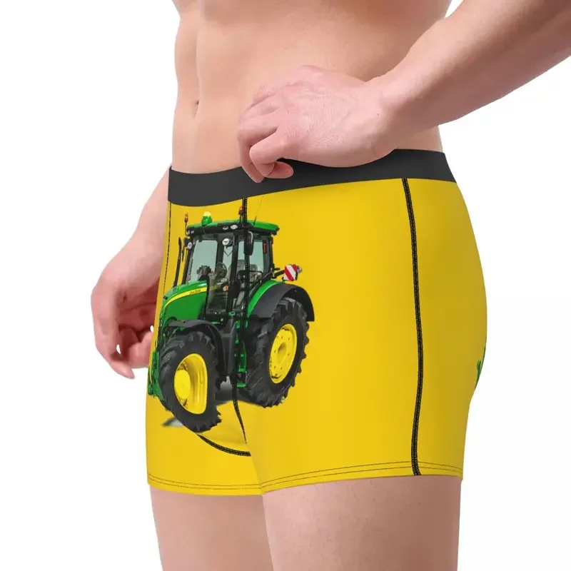 Calzoncillos bóxer de Tractor personalizados para hombre, ropa interior con estampado 3D, bragas transpirables