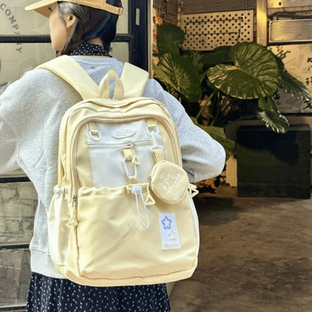 

Женский рюкзак Sweet Star с кошельком для монет, нейлоновая сумка на плечо с мультяшным рисунком, вместительная школьная сумка в корейском стиле для девочек