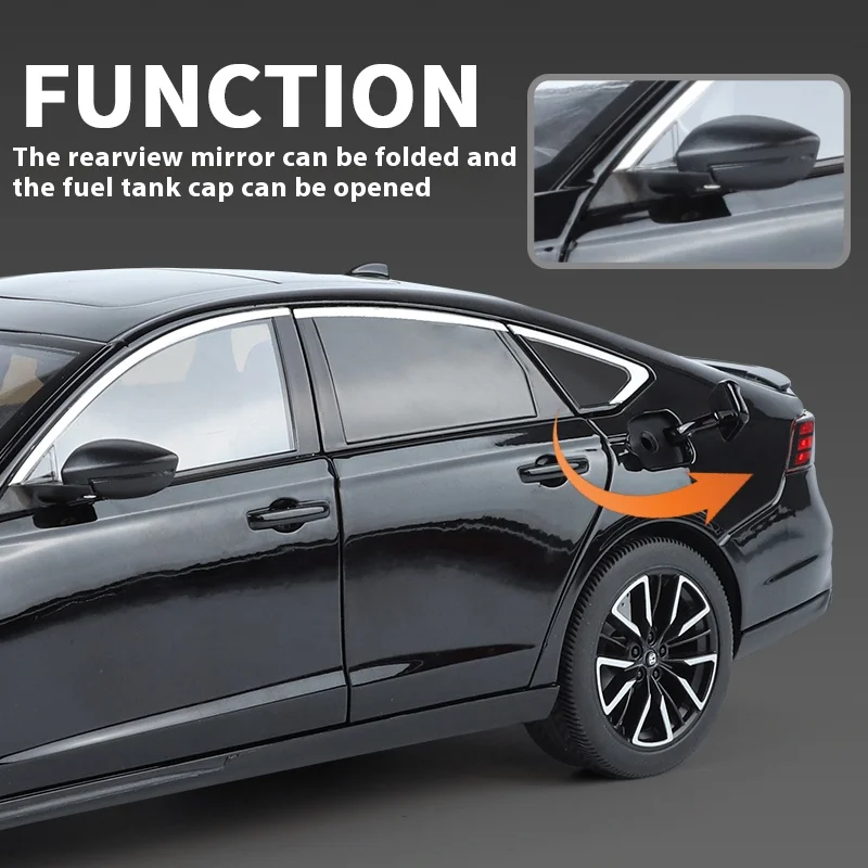 Honda Accord – modèle de voiture en alliage moulé sous pression 1:18, réglage du siège, pneu absorbant les chocs, Collection d'ornements, cadeau d'anniversaire