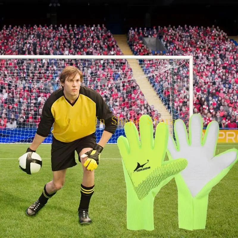 Găng tay thủ môn U1JC Găng tay găng tay bóng đá thủ môn mạnh mẽ với hỗ trợ ngón tay