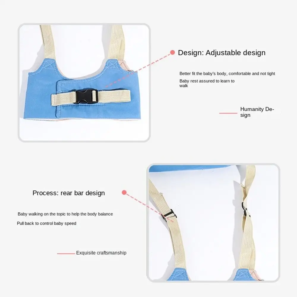 조절 가능한 아기 보행기 벨트 휴대용 다기능 유아 보행 보조기 단색 통기성 보행 보조 스트랩