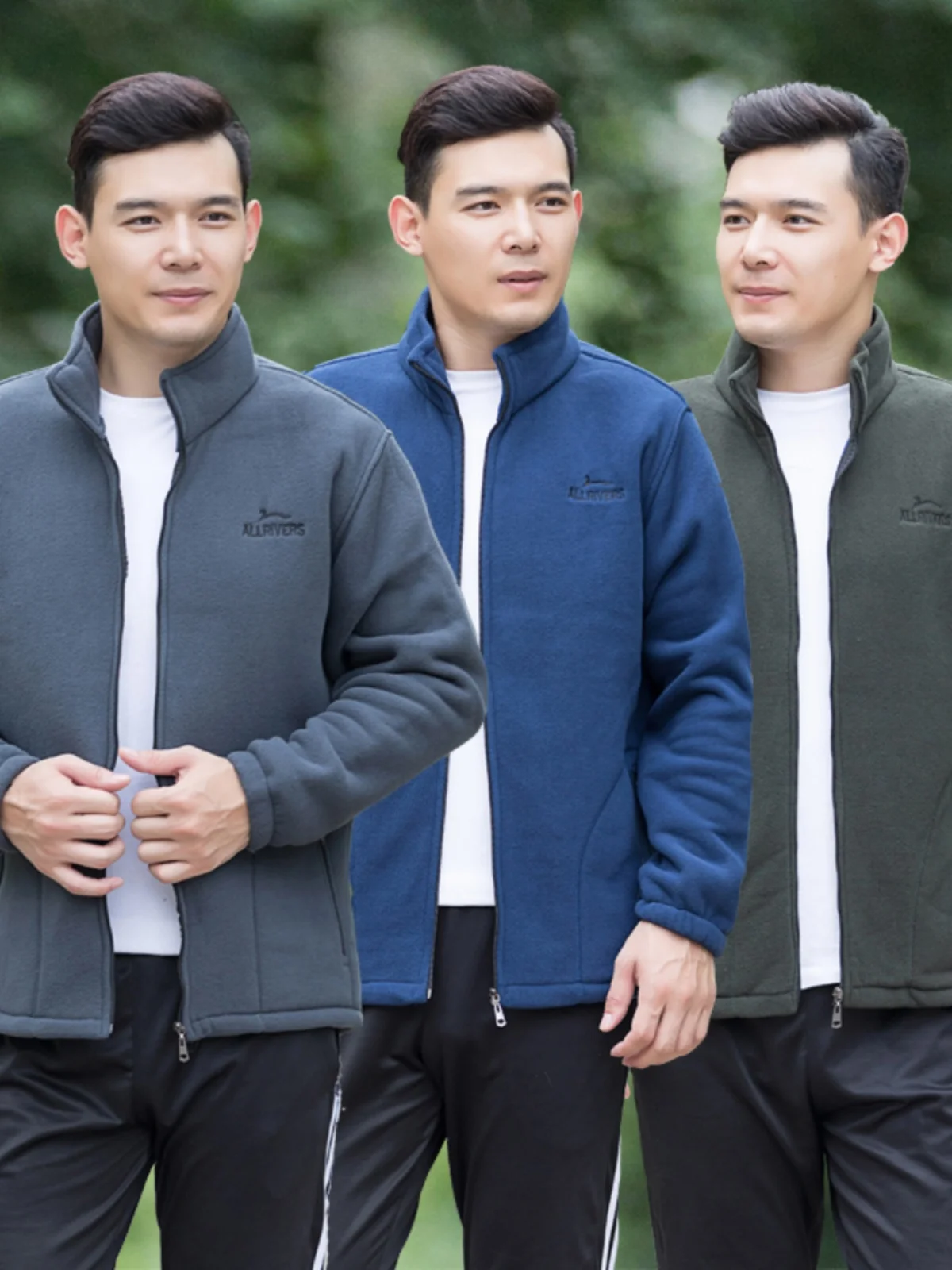 سترة رياضية سميكة من الصوف مع ياقة عالية للرجال بأسلوب حضري عصري لفصل الخريف #2