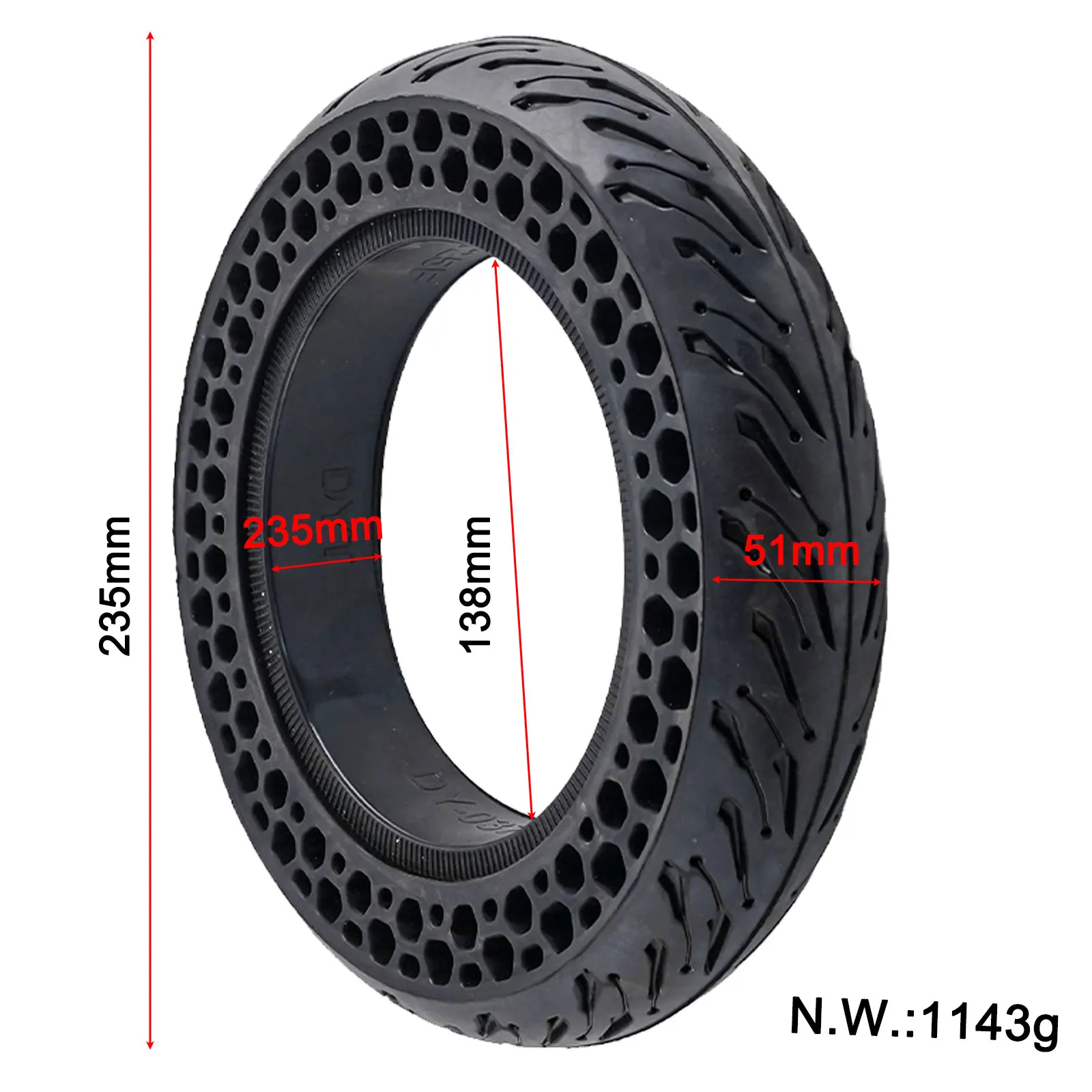 

Electric Scooter Airless Wheel Scooter Tyre Rubber Material Not Easy To Deform Long Time Use Solid Construction
