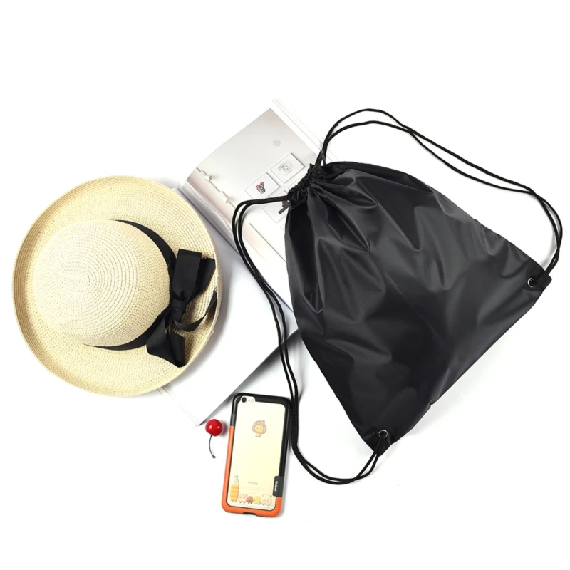 

Portable Men Women Sports Gym Bag Drawstring Bag Belt Waterproof Foldable Backpack Shoes Clothes Yoga Running Fitness Travel Bag