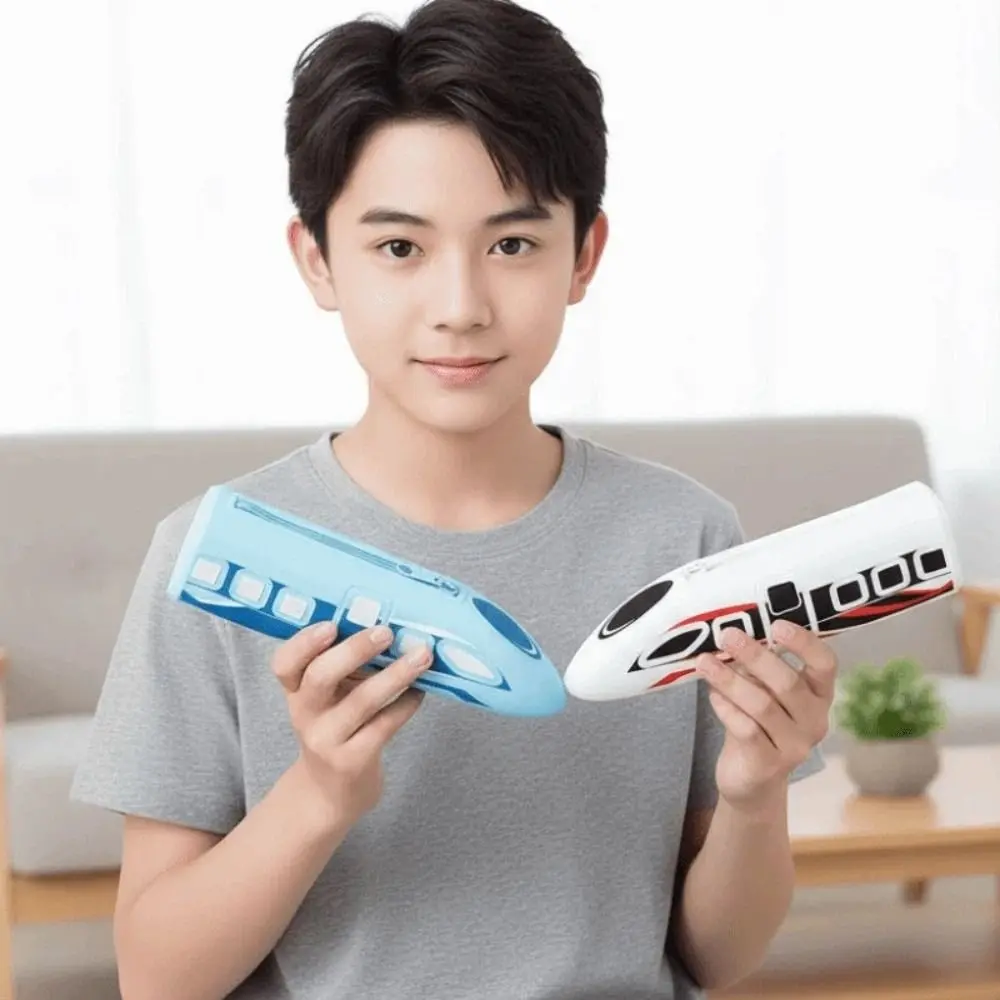 Cartoon High-speed Rail Pen Bag Drop-proof Large Capacity Storage Pencil Pouch Multi-functional Waterproof