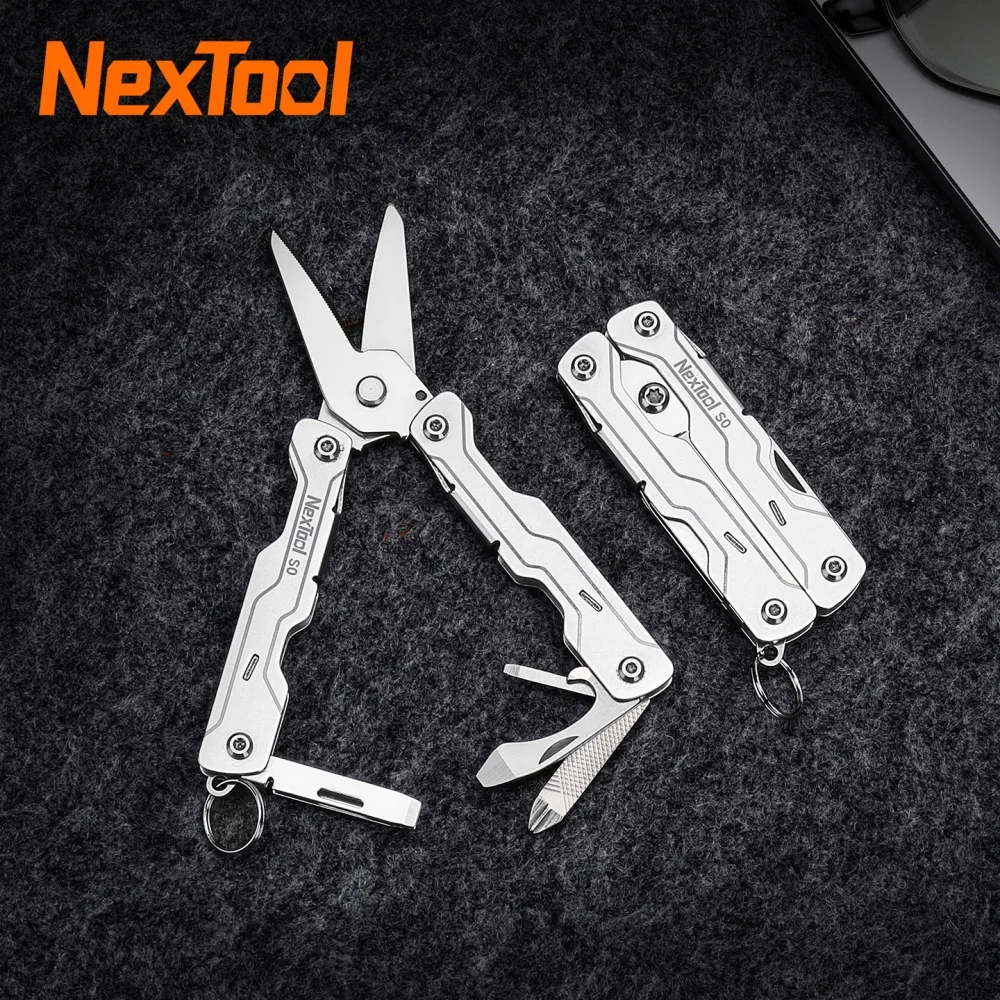 NexTool 8 In 1 Micro Multitools S0 Mini Sailor Scissors Mini Pocket Multitool EDC Folding Hand Tools Camping Survival Multitool