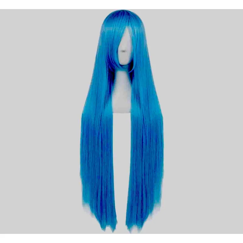 

Super Long 100CM Full Wigs Fashion Cosplay Costume Hair Anime Wavy Straight Curl