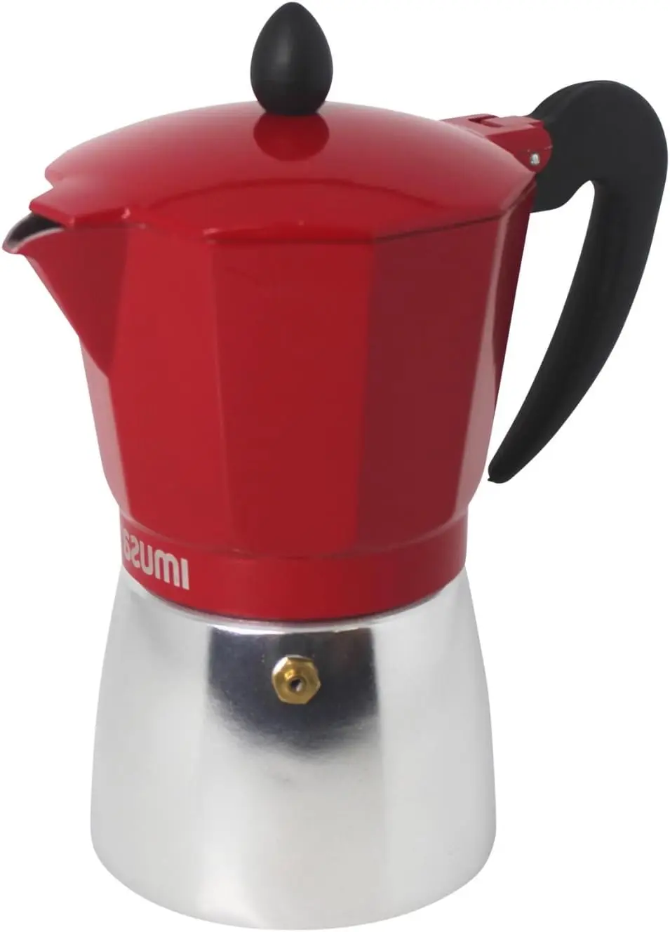 Cafetière à expresso en aluminium, capacité de 3 tasses, rouge, pour la préparation à domicile