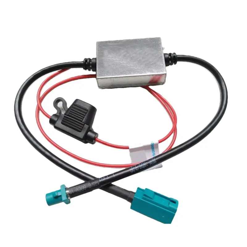 BB M50K-FM AM 5Th Generation ANT208 Car 12V Inline Antenna Signal Booster 25Db Gain Noise Level Under 7Db For Clearer Recepti