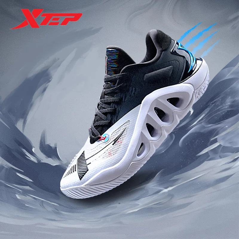 Xtep Devil's claws Basketball Shoes For Men 2024 Autumn Comfortable Sports Shoes Combat Stability Rebound Sneakers 876319120001