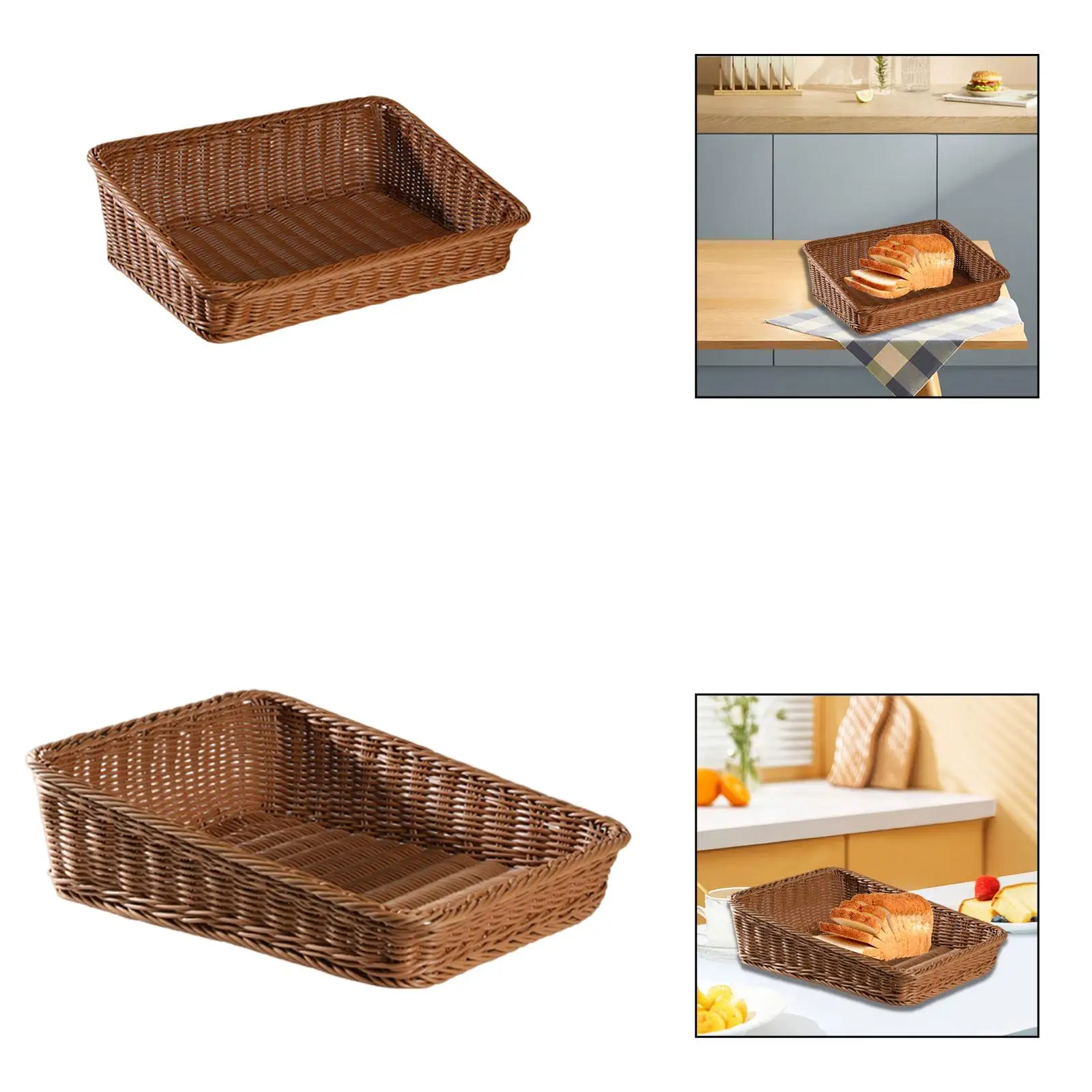 سلة التخزين، منظم العداد، صينية عرض الخبز، سلة خبز للوجبات الخفيفة متعددة الأغراض لتنظيم المنزل وغرفة النوم والمطعم #2