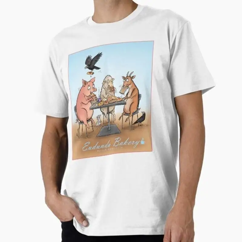 Animals Having Lunch At Bakery T Shirt Made USA AUS M 2XL